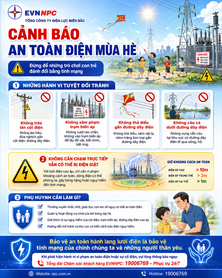 Phòng ngừa tai nạn phóng điện cao thế dịp nghỉ hè cho học sinh- Ảnh 1.