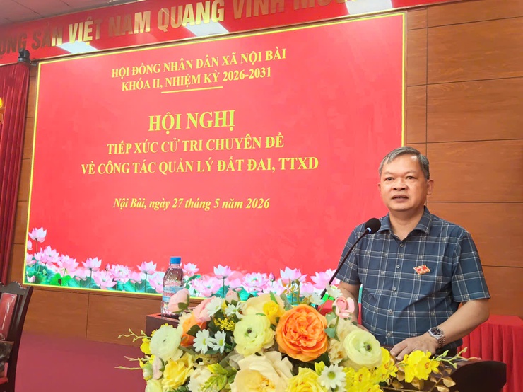 HĐND xã Nội Bài tiếp xúc cử tri chuyên đề về công tác quản lý đất đai, trật tự xây dựng- Ảnh 12.