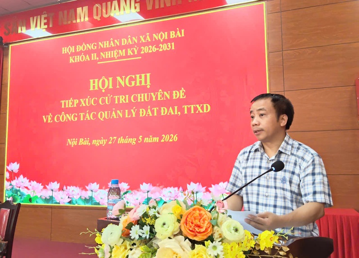 HĐND xã Nội Bài tiếp xúc cử tri chuyên đề về công tác quản lý đất đai, trật tự xây dựng- Ảnh 10.