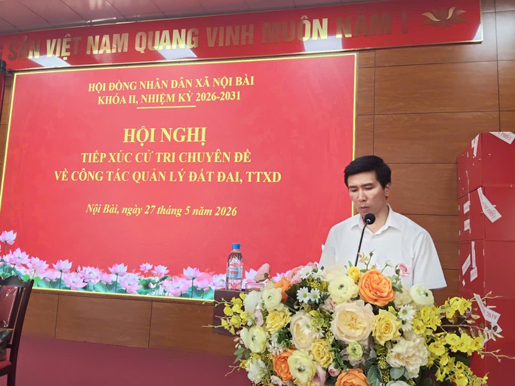 HĐND xã Nội Bài tiếp xúc cử tri chuyên đề về công tác quản lý đất đai, trật tự xây dựng- Ảnh 5.