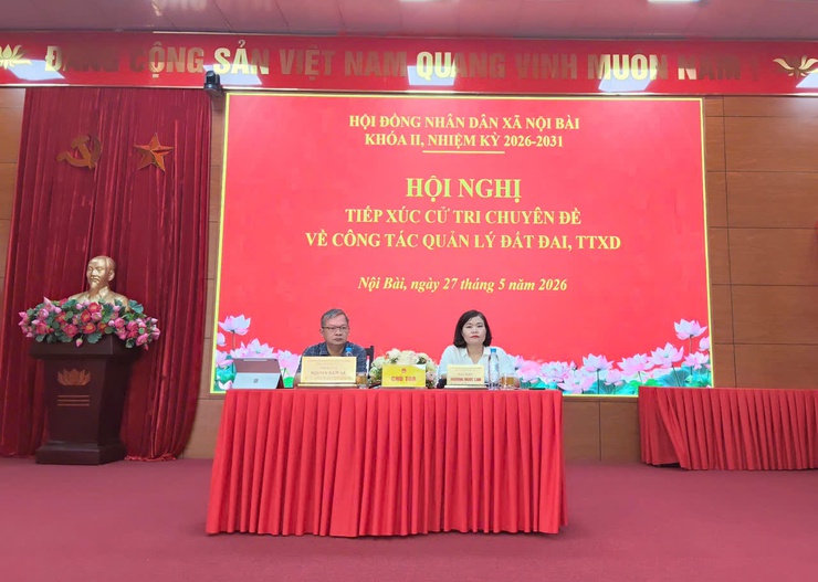 HĐND xã Nội Bài tiếp xúc cử tri chuyên đề về công tác quản lý đất đai, trật tự xây dựng- Ảnh 1.