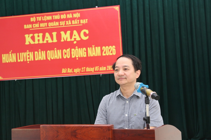 Xã Bất Bạt Khai mạc huấn luyện lực lượng Dân quân cơ động năm 2026- Ảnh 6.