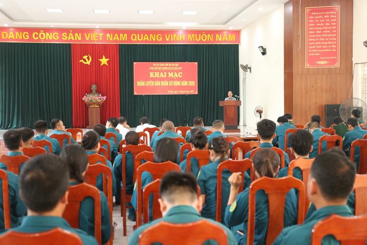 Xã Bất Bạt Khai mạc huấn luyện lực lượng Dân quân cơ động năm 2026- Ảnh 1.