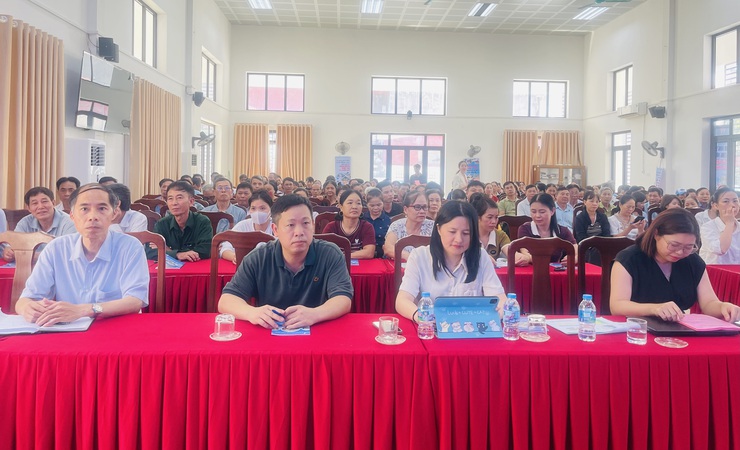 Hội nghị tuyên truyền pháp luật về đê điều, thủy lợi và phòng, chống thiên tai trên địa bàn xã Phúc Lộc- Ảnh 1.