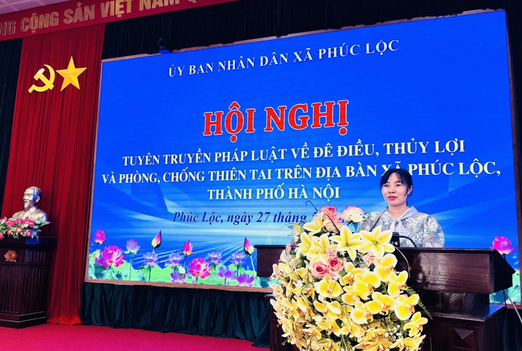Hội nghị tuyên truyền pháp luật về đê điều, thủy lợi và phòng, chống thiên tai trên địa bàn xã Phúc Lộc- Ảnh 4.