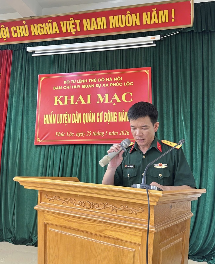 Ban CHQS xã khai mạc huấn luyện Trung đội Dân quân cơ động xã năm 2026- Ảnh 4.
