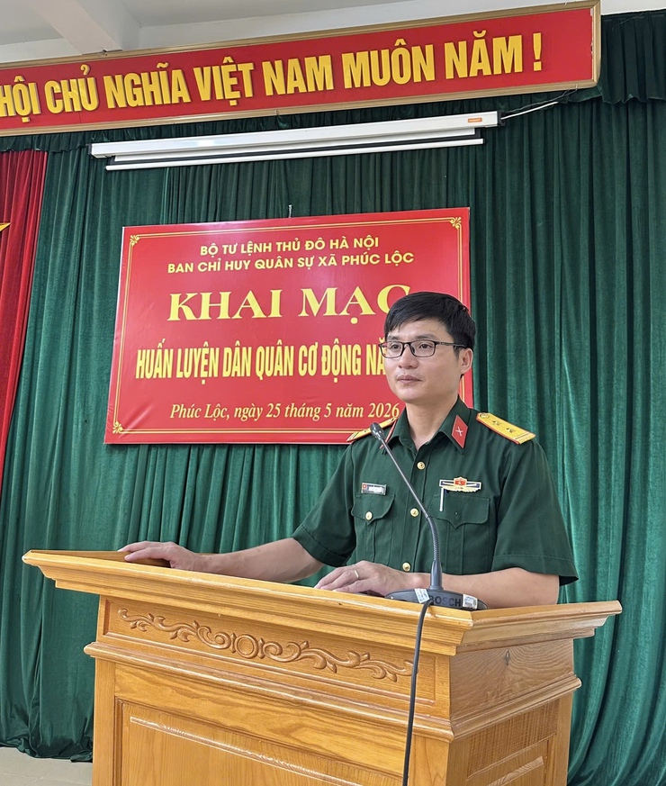 Ban CHQS xã khai mạc huấn luyện Trung đội Dân quân cơ động xã năm 2026- Ảnh 3.