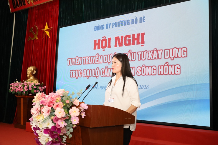 Phường Bồ Đề tổ chức hội nghị tuyên truyền về dự án đầu tư xây dựng trục cảnh quan Đại lộ Sông Hồng- Ảnh 2.