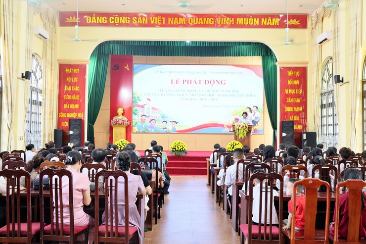Quảng Bị: Phát động “Tháng hành động vì trẻ em” năm 2026, tuyên dương, khen thưởng học sinh giỏi tiêu biểu năm học 2025-2026- Ảnh 1.