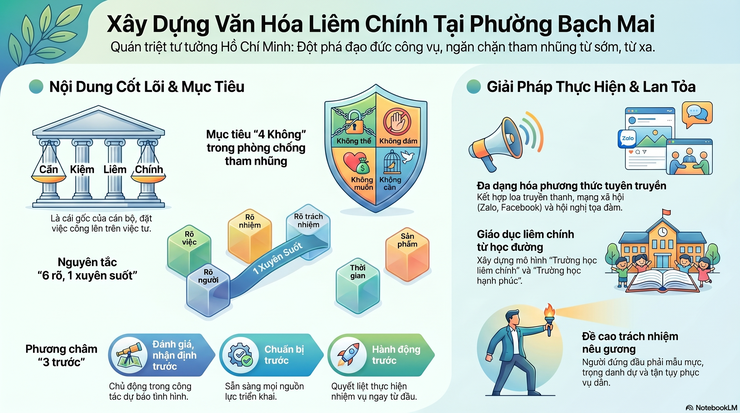 Tuyên truyền, giáo dục, thực hành liêm chính trong cán bộ, đảng viên và các tầng lớp Nhân dân, doanh nghiệp trên địa bàn phường Bạch Mai- Ảnh 1.
