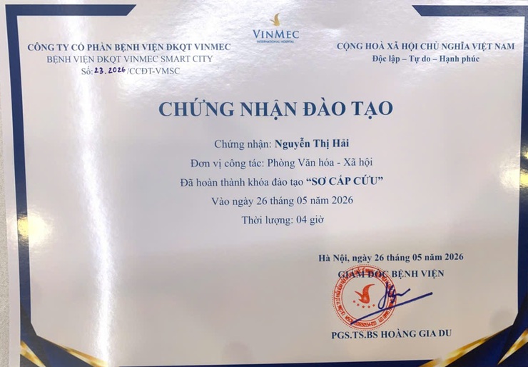 Tây Mỗ nâng cao kỹ năng sơ cấp cứu ban đầu cho nhân viên Trạm Y tế phường- Ảnh 4.