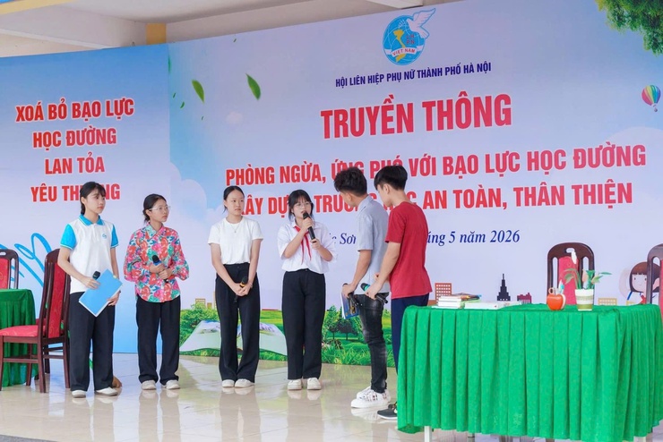TRUYỀN THÔNG PHÒNG CHỐNG, ỨNG PHÓ VỚI BẠO LỰC HỌC ĐƯỜNG, XÂY DỰNG TRƯỜNG HỌC AN TOÀN, THÂN THIỆN TẠI TRƯỜNG THCS ĐÔNG XUÂN- Ảnh 5.