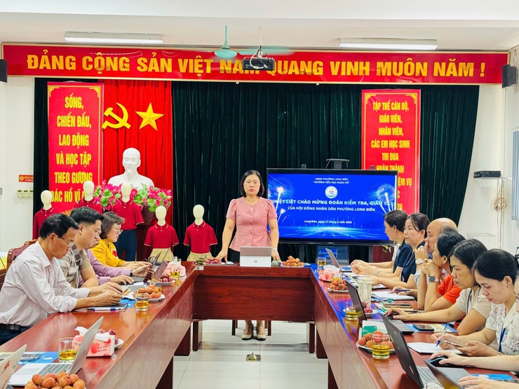 HĐND phường Long Biên giám sát công tác giáo dục tại Trường Tiểu học Đoàn Kết- Ảnh 1.