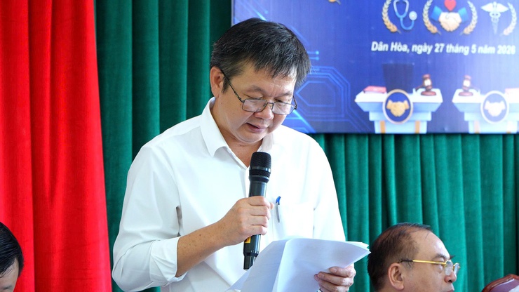 Lễ ký kết hợp đồng hỗ trợ chuyên môn toàn diện giữa
 Trạm Y tế xã Dân Hoà và Bệnh viện Đa khoa Thanh Oai- Ảnh 4.