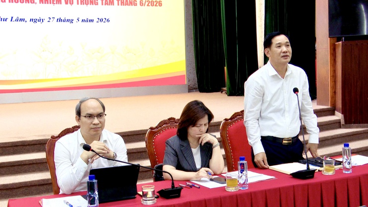 Đảng ủy – HĐND – UBND – Ủy ban MTTQ Việt Nam xã Thư Lâm tổ chức Hội nghị giao ban công tác lãnh đạo, chỉ đạo và tổ chức thực hiện nhiệm vụ chính trị tháng 5/2026, triển khai phương hướng, nhiệm vụ trọng tâm tháng 6 năm 2026- Ảnh 14.