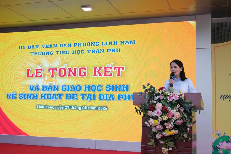 TRƯỜNG TIỂU HỌC TRẦN PHÚ LONG TRỌNG TỔ CHỨC LỄ TỔNG KẾT NĂM HỌC 2025 – 2026 VÀ CHIA TAY HỌC SINH LỚP 5- Ảnh 2.
