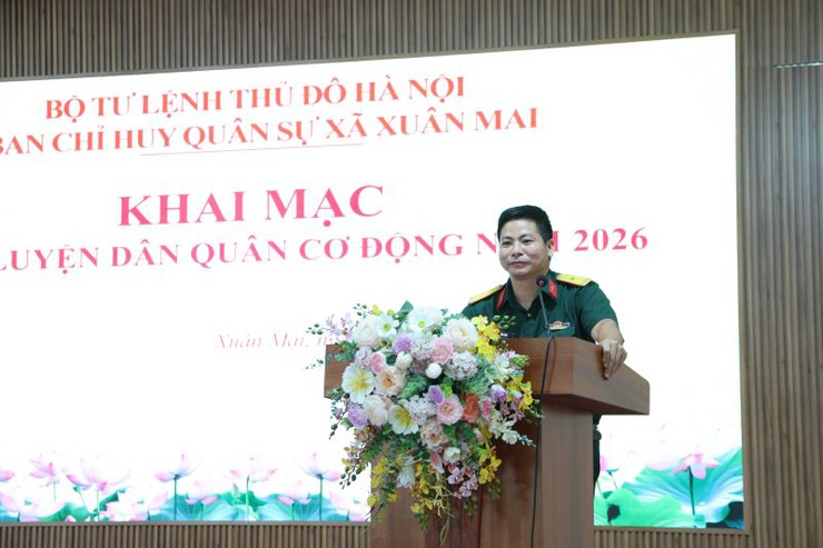 Xuân Mai khai mạc huấn luyện lực lượng dân quân cơ động năm 2026- Ảnh 5.