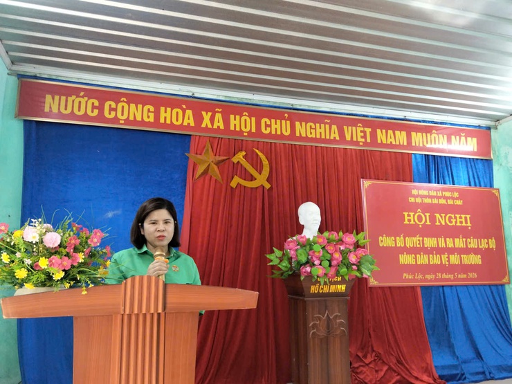Hội Nông dân xã Phúc Lộc công bố Quyết định và ra mắt Câu lạc bộ Nông dân bảo vệ môi trường thôn Bãi Đồn, Bãi Cháy- Ảnh 3.