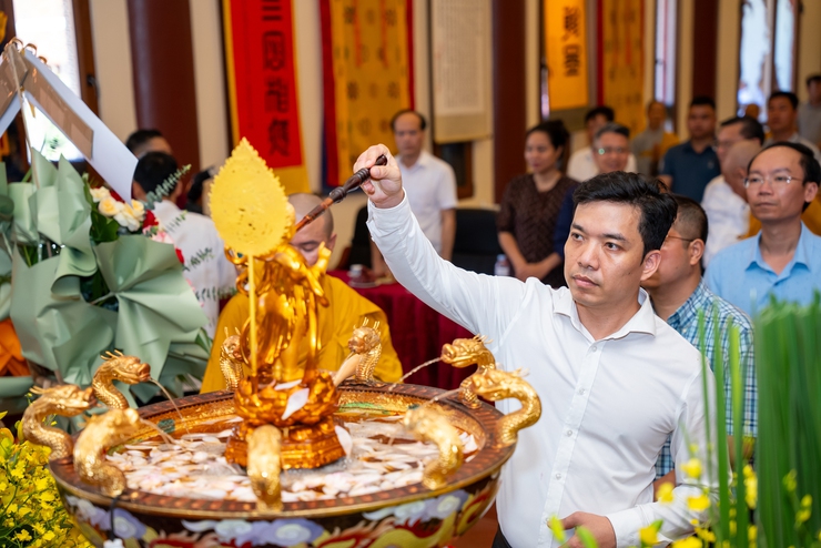 Lãnh đạo Đảng ủy, HĐND, UBND, UBMTTQ xã Mỹ Đức dự Đại lễ Phật đản Phật lịch 2570 tại chùa Diên Khánh, thôn Văn Giang, xã Mỹ Đức  - Ảnh 20.
