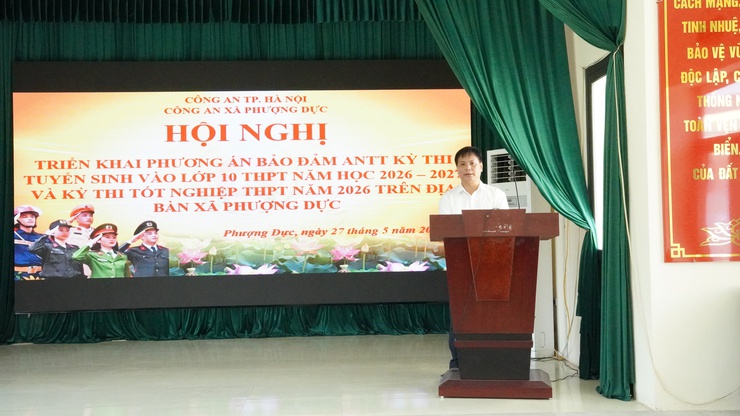 Công an xã Phượng Dực triển khai phương án bảo đảm ANTT các kỳ thi tuyển sinh lớp 10 và tốt nghiệp THPT- Ảnh 2.