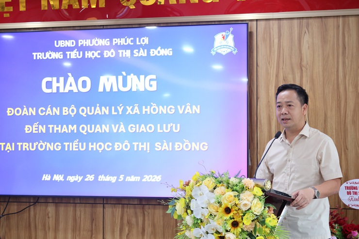Phường Phúc Lợi đón đoàn công tác xã Hồng Vân tham quan, học tập kinh nghiệm mô hình giáo dục chất lượng cao- Ảnh 2.