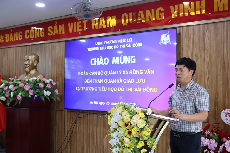 Phường Phúc Lợi đón đoàn công tác xã Hồng Vân tham quan, học tập kinh nghiệm mô hình giáo dục chất lượng cao- Ảnh 3.