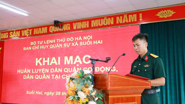 Xã Suối Hai khai mạc huấn luyện dân quân: Nâng cao khả năng sẵn sàng chiến đấu- Ảnh 4.