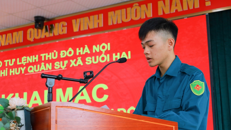Xã Suối Hai khai mạc huấn luyện dân quân: Nâng cao khả năng sẵn sàng chiến đấu- Ảnh 3.