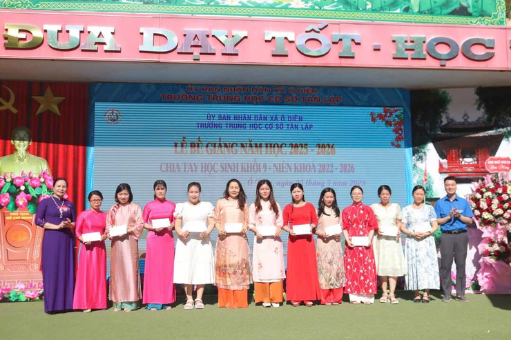 Từng bừng Lễ tổng kết năm học 2025 -2026 tại các trường học trên địa bàn xã Ô Diên- Ảnh 3.