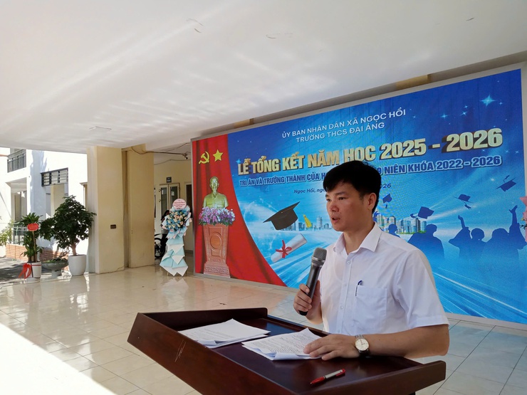 TRƯỜNG THCS ĐẠI ÁNG: TRANG TRỌNG TỔ CHỨC LỄ TỔNG KẾT, TUYÊN DƯƠNG GIÁO VIÊN VÀ HỌC SINH XUẤT SẮC NĂM HỌC 2025 – 2026- Ảnh 2.