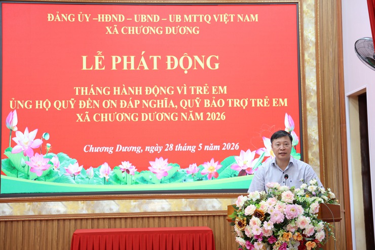 Xã Chương Dương phát động Tháng hành động vì trẻ em năm 2026- Ảnh 1.