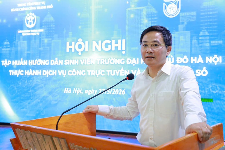 Sinh viên Trường Đại học Thủ đô Hà Nội tham gia thực hành dịch vụ công trực tuyến, lan tỏa tinh thần “Thanh niên số” vì cộng đồng- Ảnh 2.
