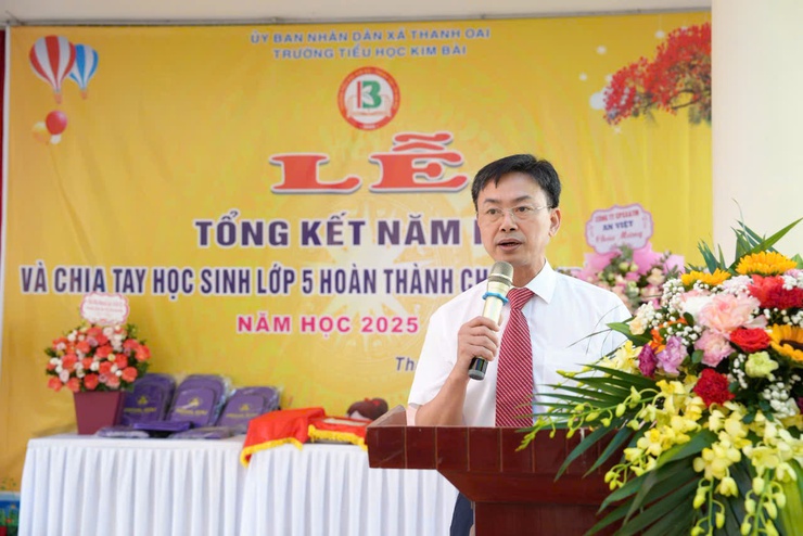 TRƯỜNG TIỂU HỌC KIM BÀI TỔNG KẾT NĂM HỌC 2025–2026, BIỂU DƯƠNG KHEN THƯỞNG GIÁO VIÊN, HỌC SINH TIÊU BIỂU VÀ CHIA TAY HỌC SINH LỚP 5 NIÊN KHÓA 2021–2026- Ảnh 3.