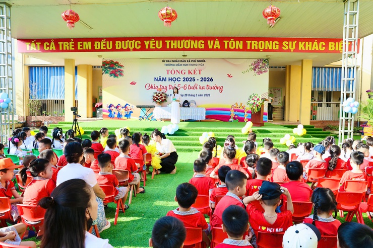 Trường Mầm non Trung Hòa: Tổng kết năm học 2025-2026 và chia tay trẻ 5-6 tuổi ra trường- Ảnh 6.