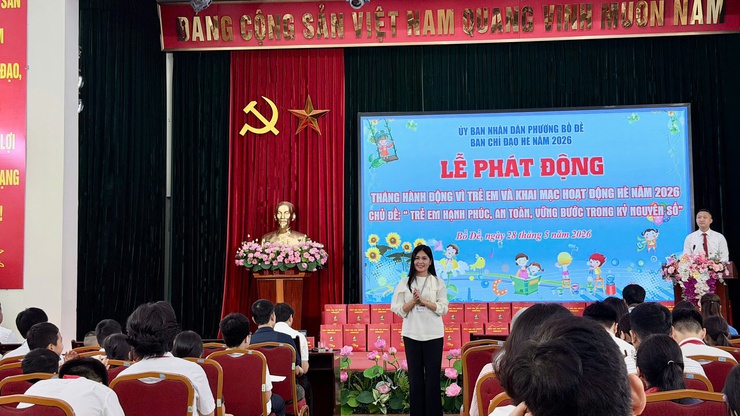 PHƯỜNG BỒ ĐỀ TỔ CHỨC LỄ PHÁT ĐỘNG THÁNG HÀNH ĐỘNG VÌ TRẺ EM VÀ KHAI MẠC HÈ NĂM 2026- Ảnh 1.