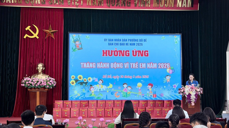PHƯỜNG BỒ ĐỀ TỔ CHỨC LỄ PHÁT ĐỘNG THÁNG HÀNH ĐỘNG VÌ TRẺ EM VÀ KHAI MẠC HÈ NĂM 2026- Ảnh 7.