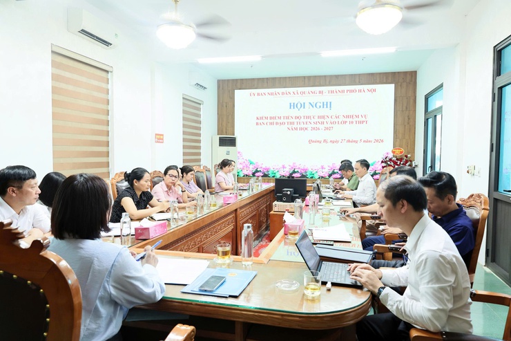 Quảng Bị kiểm điểm tiến độ thực hiện nhiệm vụ phục vụ kỳ thi tuyển sinh vào lớp 10 THPT năm học 2025-2026- Ảnh 1.