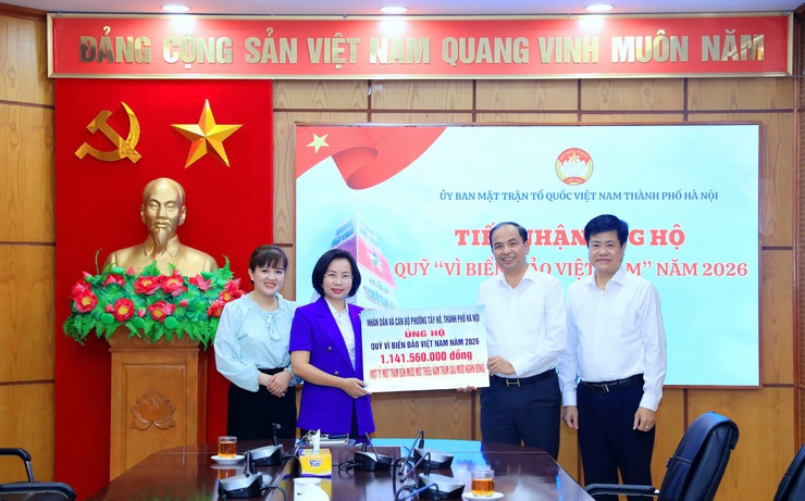 Phường Tây Hồ ủng hộ hơn 1,1 tỷ đồng cho Quỹ "Vì Biển đảo Việt Nam" năm 2026- Ảnh 1.