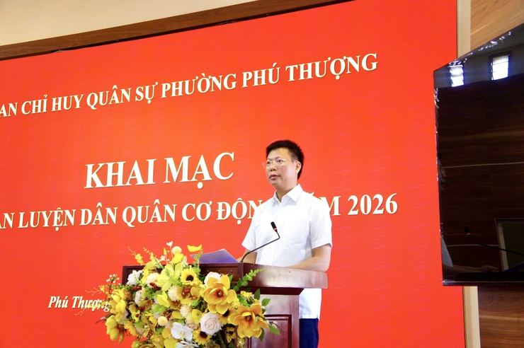 Phường Phú Thượng khai mạc huấn luyện Dân quân cơ động năm 2026- Ảnh 3.