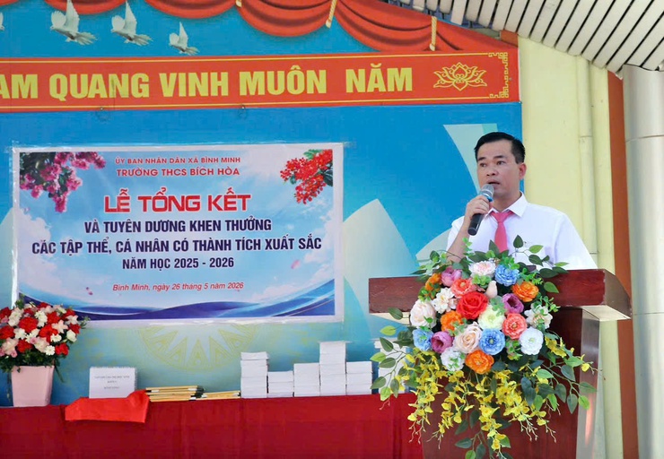 TRƯỜNG THCS BÍCH HÒA TỔ CHỨC LỄ TỔNG KẾT NĂM HỌC 2025 – 2026 ĐONG ĐẦY CẢM XÚC VÀ TỰ HÀO- Ảnh 1.