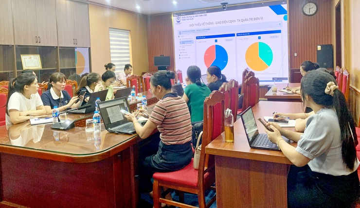 Xã Đoài Phương tham dự hội nghị trực tuyến tập huấn hướng dẫn khai thác, sử dụng hệ thống gửi nhận văn bản điện tử giữa tổ chức, doanh nghiệp và cơ quan nhà nước- Ảnh 1.
