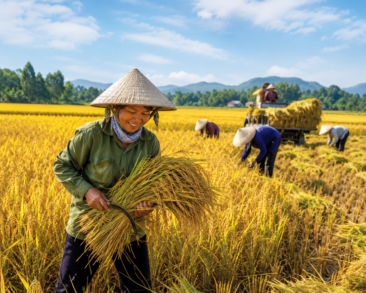 Thu hoạch lúa vụ xuân và xử lý rơm rạ sau thu hoạch- Ảnh 1.