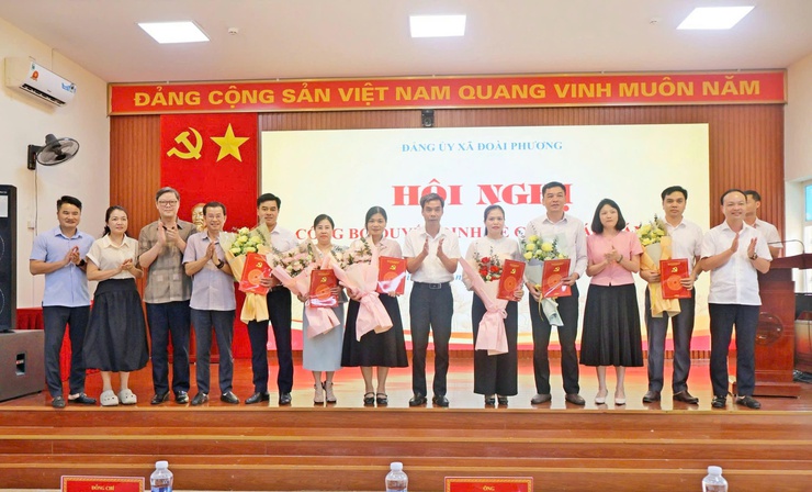 Xã Đoài Phương quán triệt, triển khai thực hiện Nghị quyết lãnh đạo công tác trọng tâm tháng 6 - Ảnh 6.