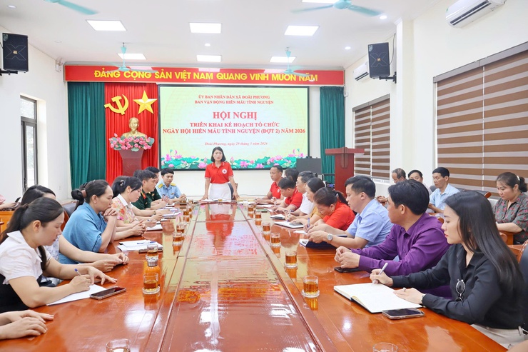 Sơ kết công tác Hội Chữ thập đỏ 6 tháng đầu năm  và triển khai Kế hoạch tổ chức Ngày hội hiến máu tình nguyện đợt 2 năm 2026

- Ảnh 3.