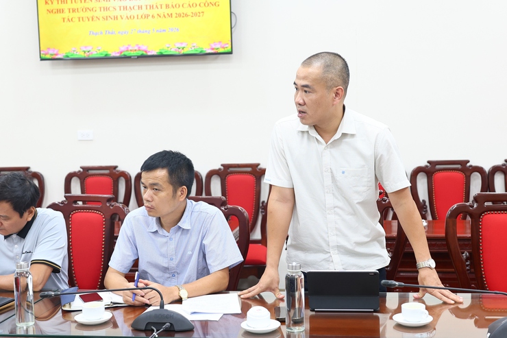 Thạch Thất: Nghe báo cáo công tác chuẩn bị kỳ thi tuyển sinh vào lớp 10 THPT năm học 2026 – 2027 và tuyển sinh lớp 6 năm học 2026 – 2027- Ảnh 2.