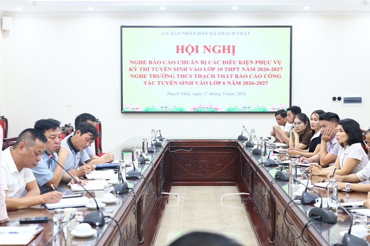Thạch Thất: Nghe báo cáo công tác chuẩn bị kỳ thi tuyển sinh vào lớp 10 THPT năm học 2026 – 2027 và tuyển sinh lớp 6 năm học 2026 – 2027- Ảnh 4.