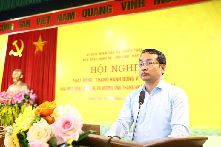 Xã Thạch Thất phát động Tháng hành động vì trẻ em, khai mạc hoạt động hè và hưởng ứng Tháng Nhân đạo năm 2026- Ảnh 1.