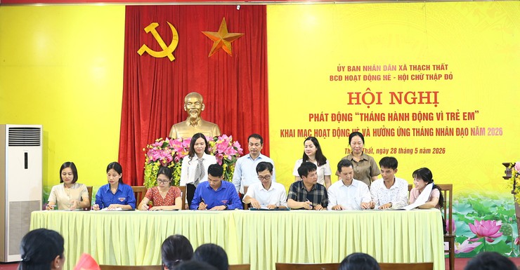 Xã Thạch Thất phát động Tháng hành động vì trẻ em, khai mạc hoạt động hè và hưởng ứng Tháng Nhân đạo năm 2026- Ảnh 2.