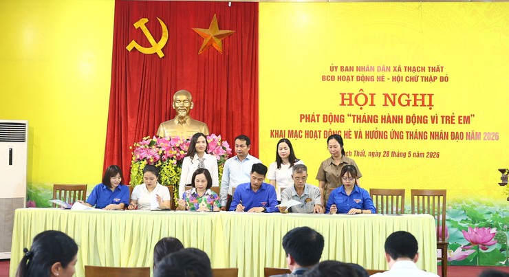 Xã Thạch Thất phát động Tháng hành động vì trẻ em, khai mạc hoạt động hè và hưởng ứng Tháng Nhân đạo năm 2026- Ảnh 3.