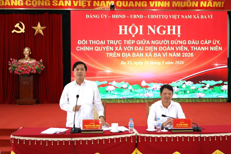 XÃ BA VÌ TỔ CHỨC HỘI NGHỊ ĐỐI THOẠI VỚI ĐOÀN VIÊN, THANH NIÊN NĂM 2026- Ảnh 2.
